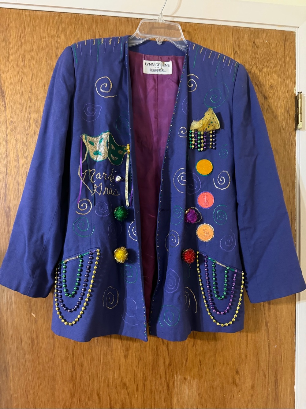 Purple Embellished Women's Blazer